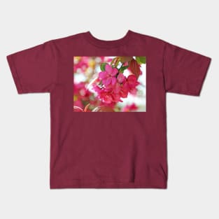 A branch of Crabapple flowers Kids T-Shirt
